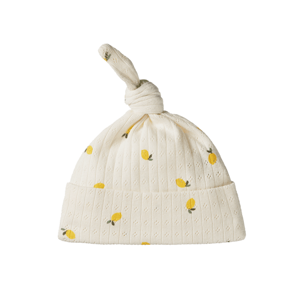 Nature Baby Cotton Knotted Beanie - Lemon