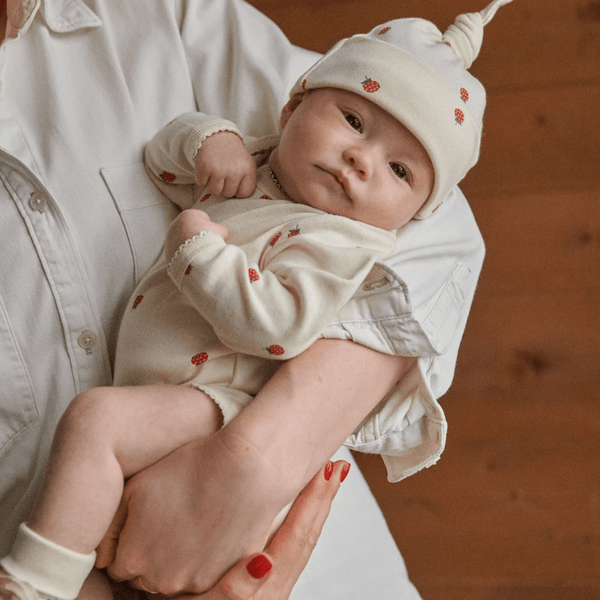 Nature Baby Long Sleeve Bodysuit - Raspberry Print