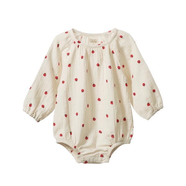 Nature Baby Meadow Bodysuit - Raspberry