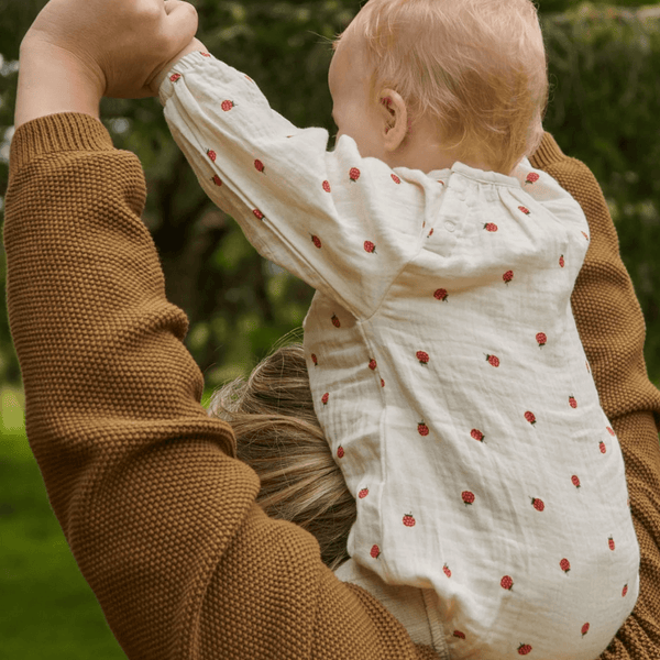 Nature Baby Meadow Bodysuit - Raspberry