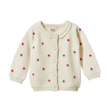 Nature Baby Piper Cardigan - Raspberry Print