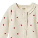 Nature Baby Piper Cardigan - Raspberry Print