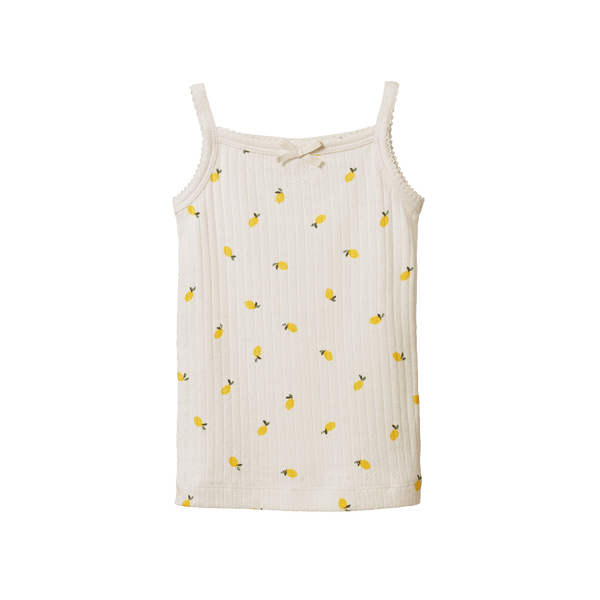 Nature Baby Cotton Camisole - Pointelle Lemon