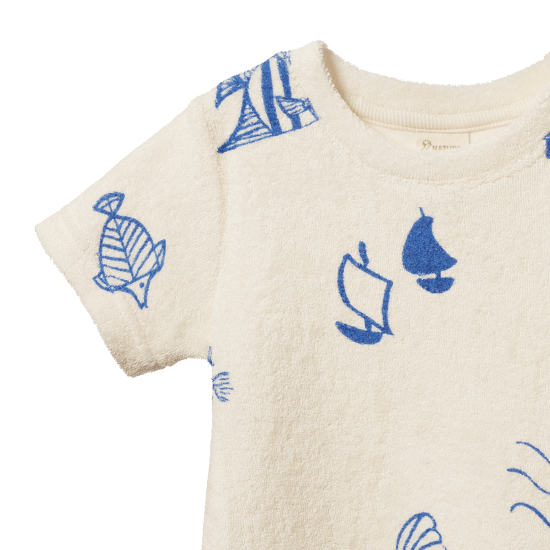 Nature Baby River Tee - Atlantic Print Terry