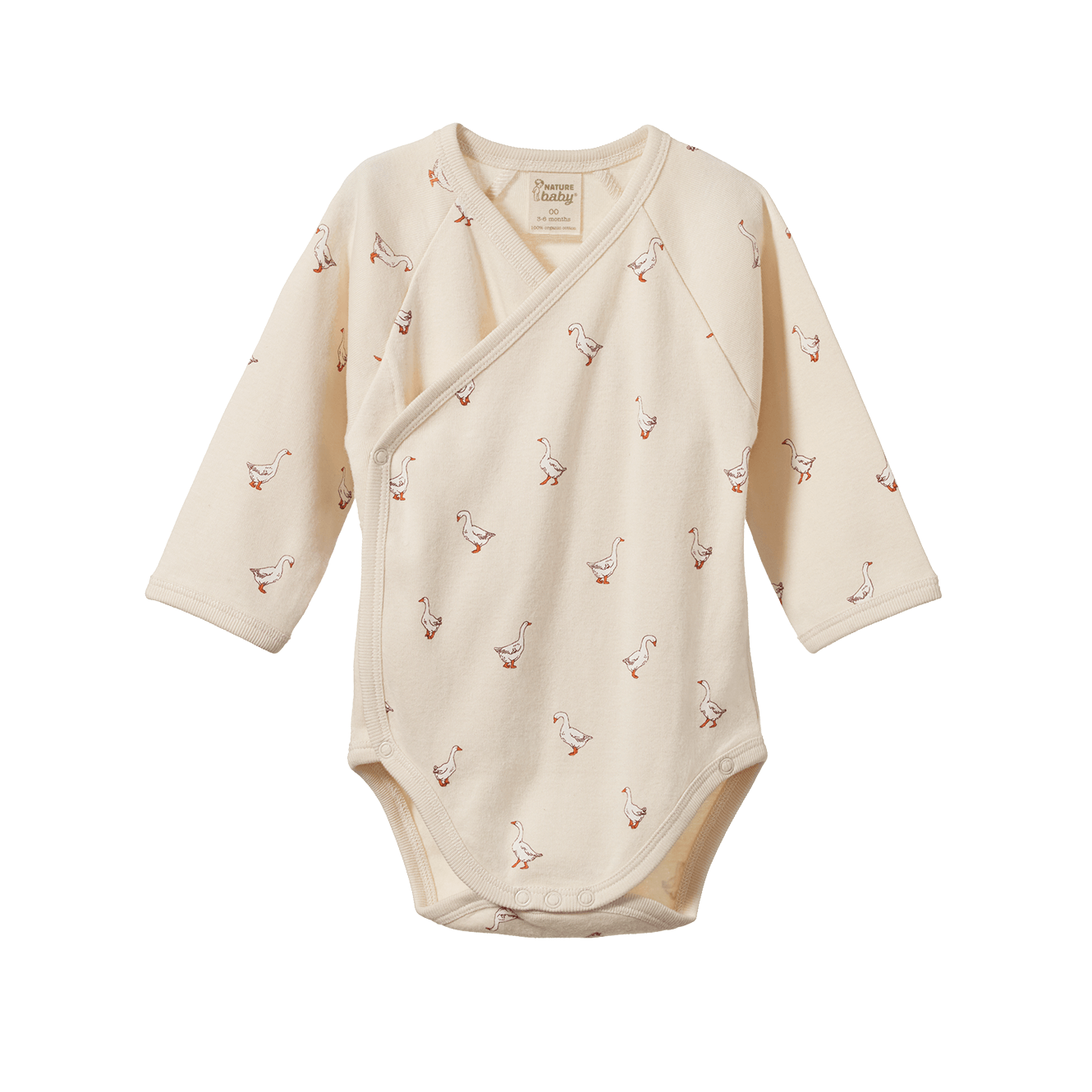 Nature Baby Kimono Long Sleeve Bodysuit - Goosey | Little Gatherer NZ ...