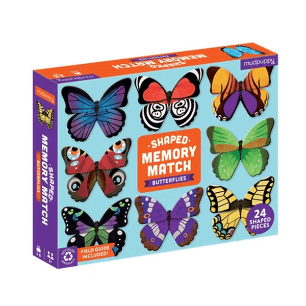 Mudpuppy Butterflies Shaped Memory Match