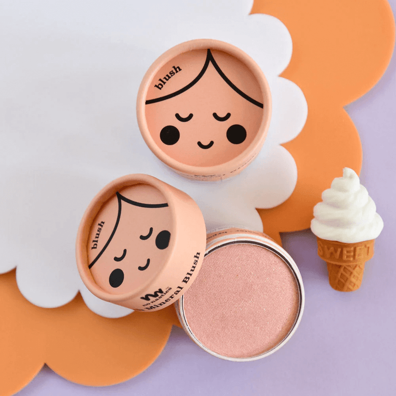 No Nasties Peach Blush Eco Natural Kids Makeup Pressed Powder