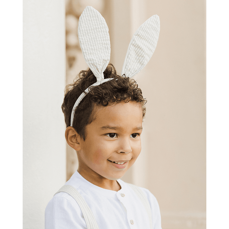 NoraLee Bunny Headband - Sage Stripe