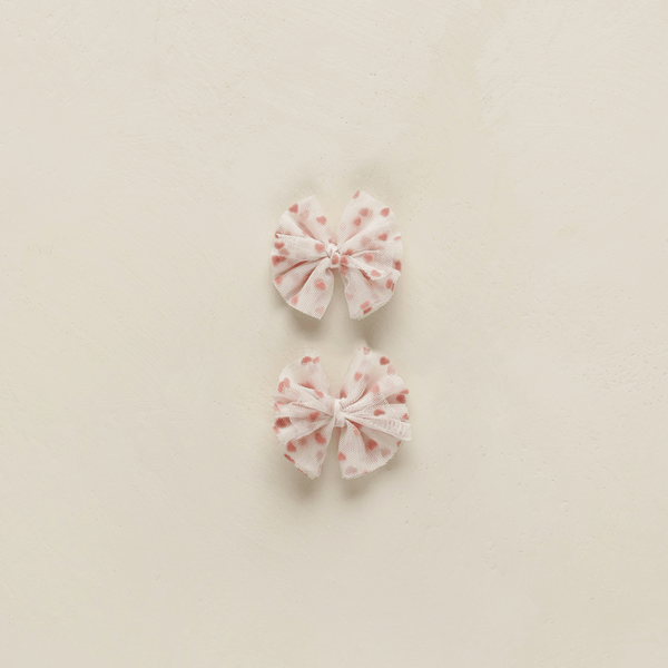 NoraLee Flutter Tulle Clips - Hearts