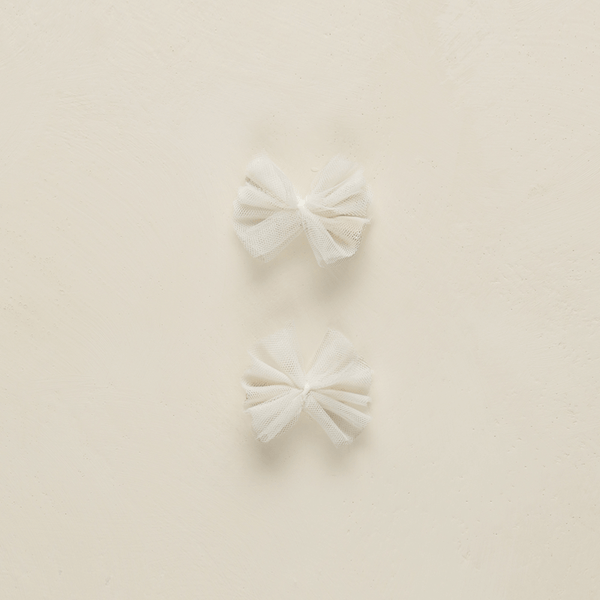 NoraLee Flutter Tulle Clips - Ivory