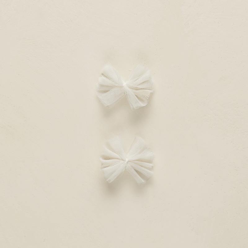 NoraLee Flutter Tulle Clips - Ivory