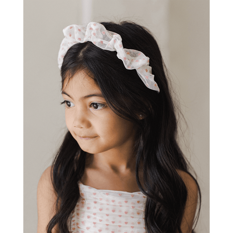 NoraLee Gathered Headband - Hearts