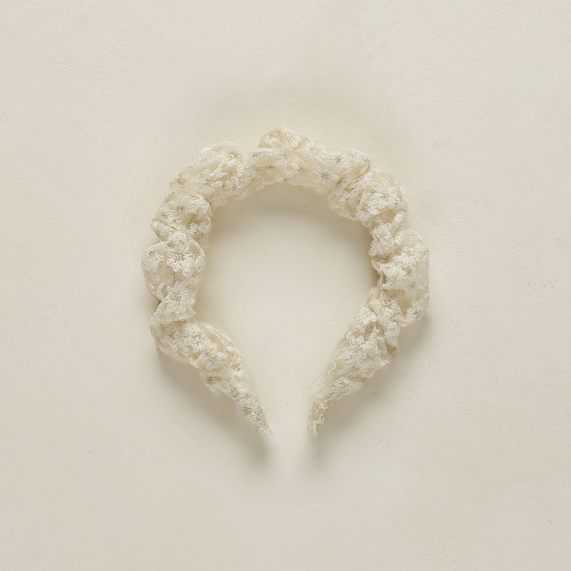 NoraLee Gathered Headband - Ivory