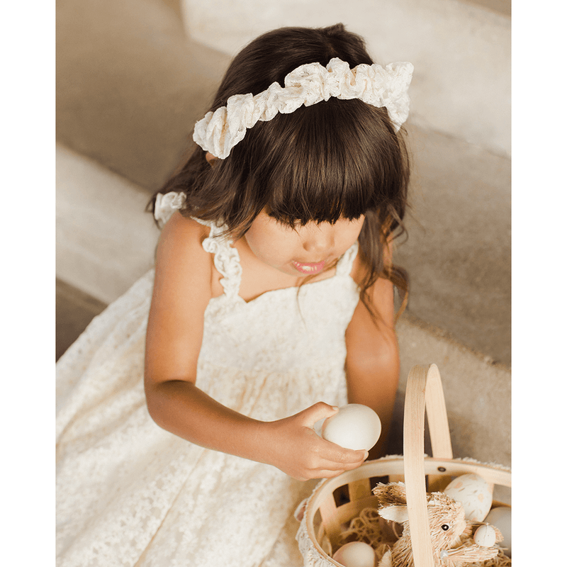 NoraLee Gathered Headband - Ivory