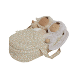 Olli Ella Dinkum Doll Quilted Carry Cot - Garden Floral