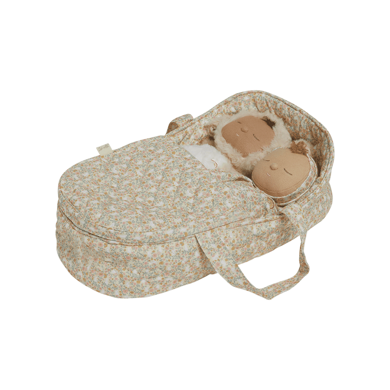 Olli Ella Dinkum Doll Quilted Carry Cot - Garden Floral