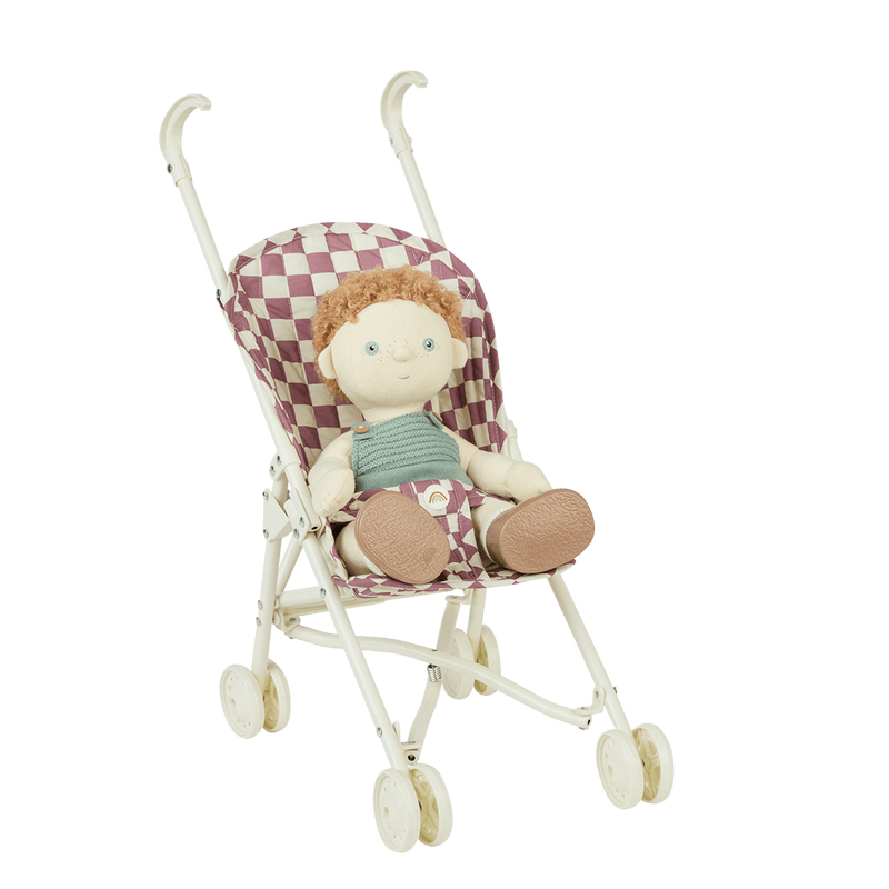 Olli Ella Sollie Stroller - Plum Check