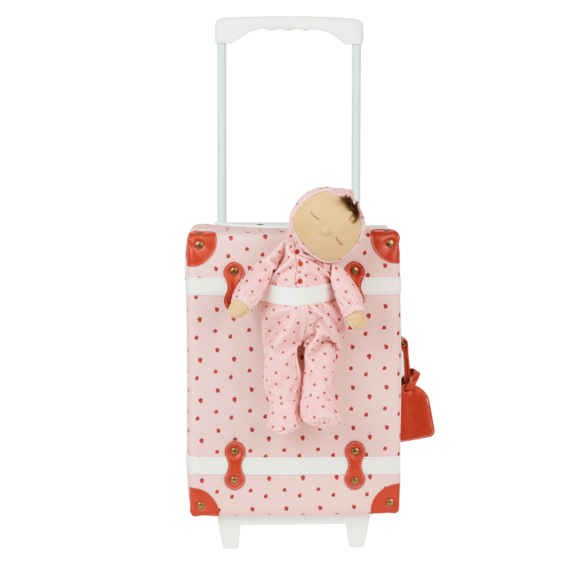 Olli Ella See-Ya Suitcase - Strawberry