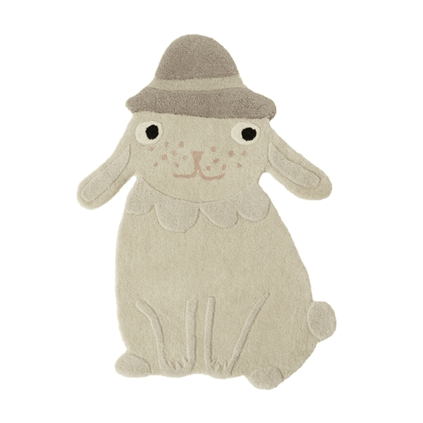 OYOY Hopsi Rabbit Rug - Off White