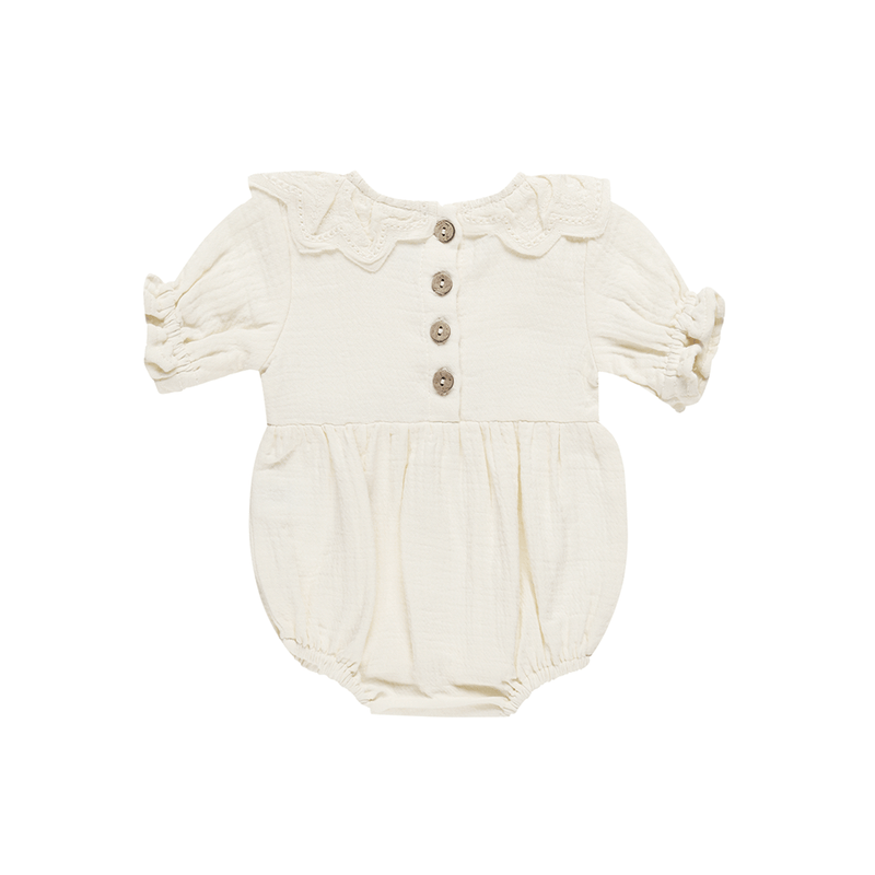 Quincy Mae Collared Romper - Ivory