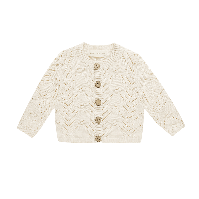 Quincy Mae Knit Cardigan - Natural