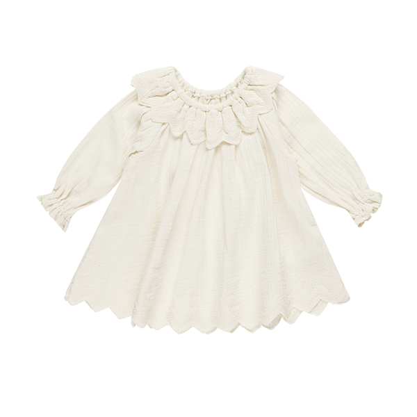 Quincy Mae Long Sleeve Isla Dress - Ivory