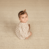 Quincy Mae Mia Top + Bloomer Set - Cinnamon Plaid