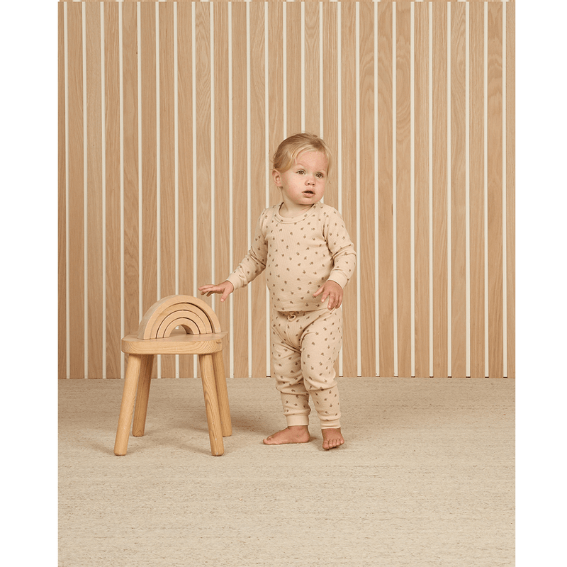 Quincy Mae Waffle Top + Pant Set - Blossom