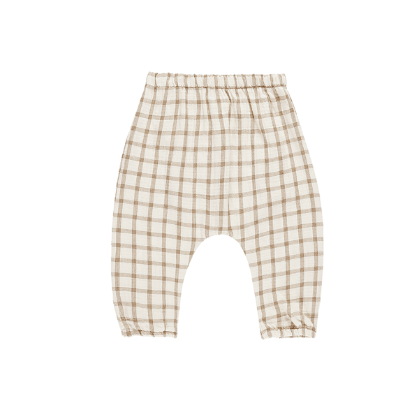 Quincy Mae Woven Pant - Cinnamon Plaid