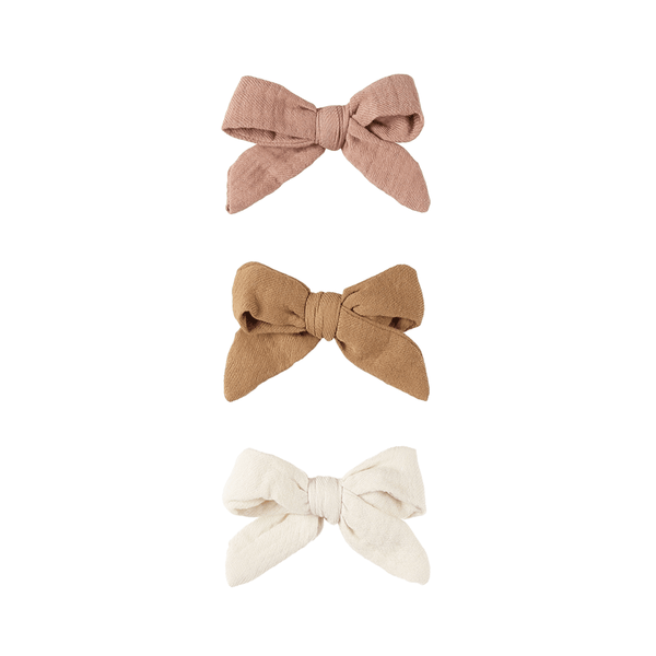 Quincy Mae Bow with Clip - Rose, Natural, Golden