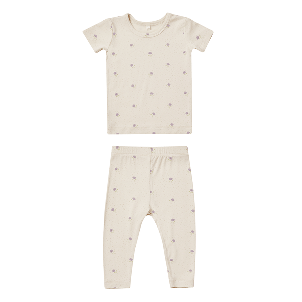 Quincy Mae Bamboo Pyjama Set - Sweet Pea