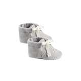 Quincy Mae Baby Booties - Blue Micro Stripe