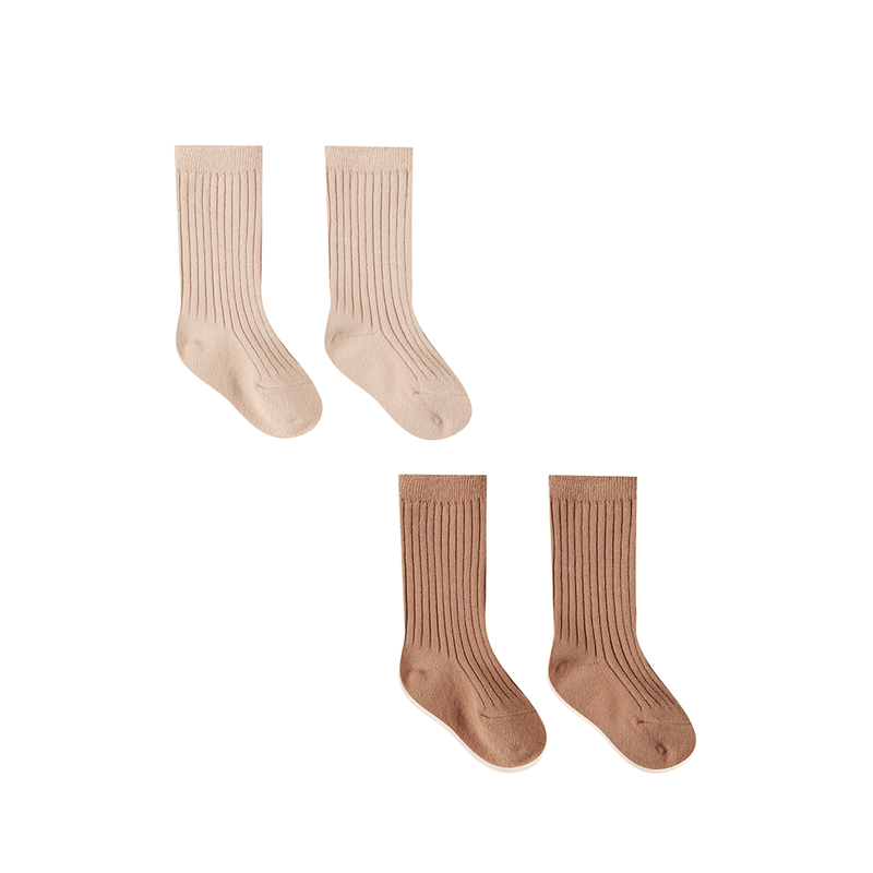 Quincy Mae Socks Set - Shell, Rose