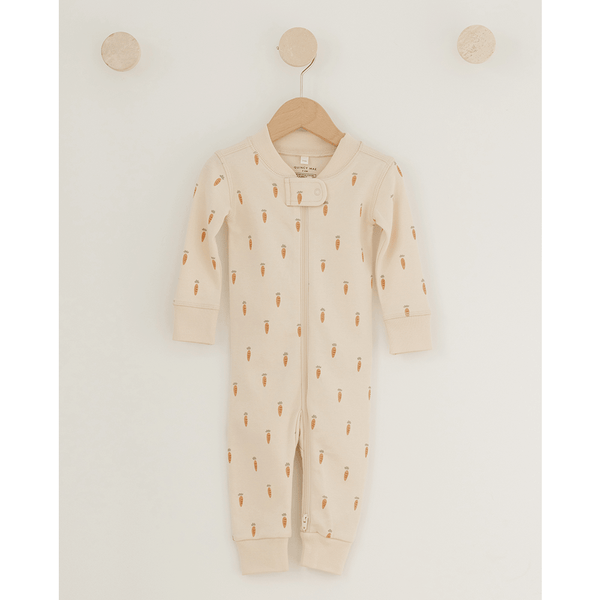 Quincy Mae Zip Longsleeve Sleeper - Carrots