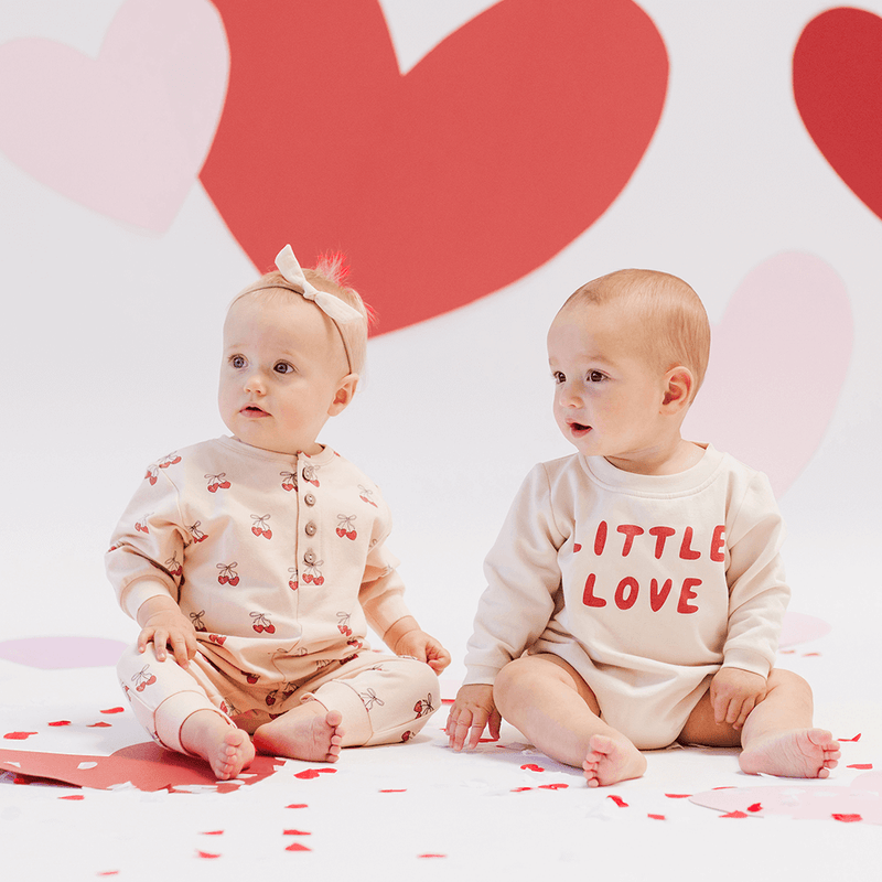 Quincy Mae Crew Neck Bubble Romper - Little Love