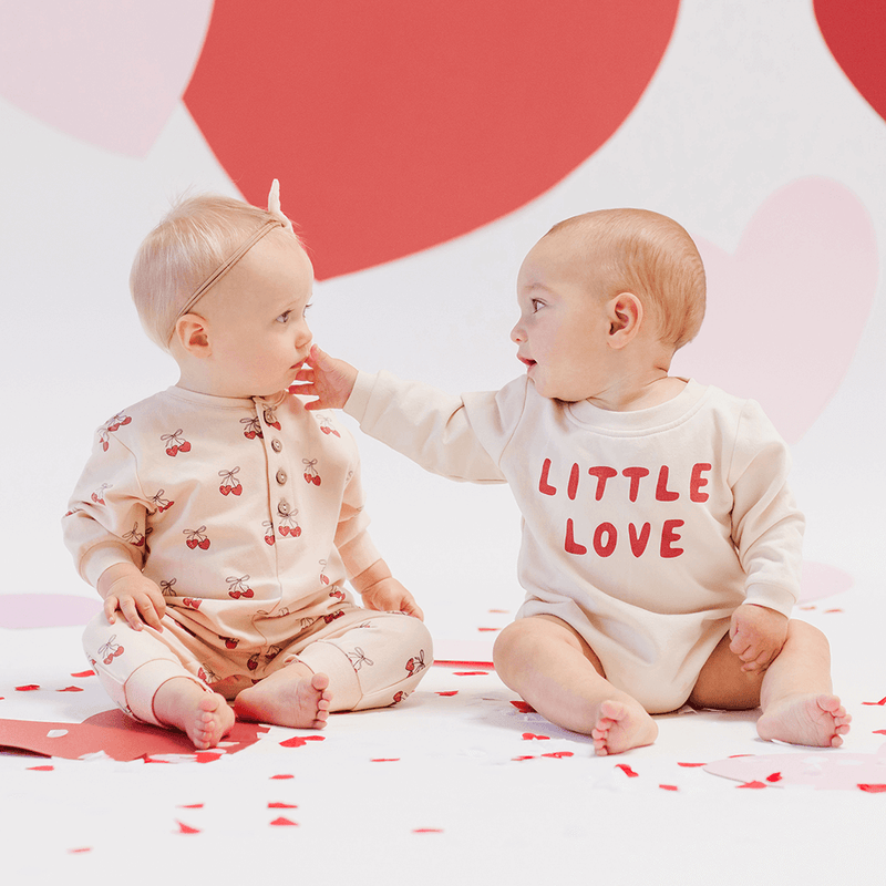 Quincy Mae Crew Neck Bubble Romper - Little Love