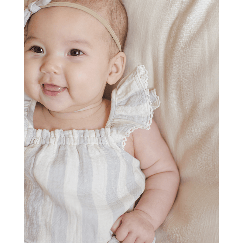 Quincy Mae Bonnie Romper - Sky Stripe