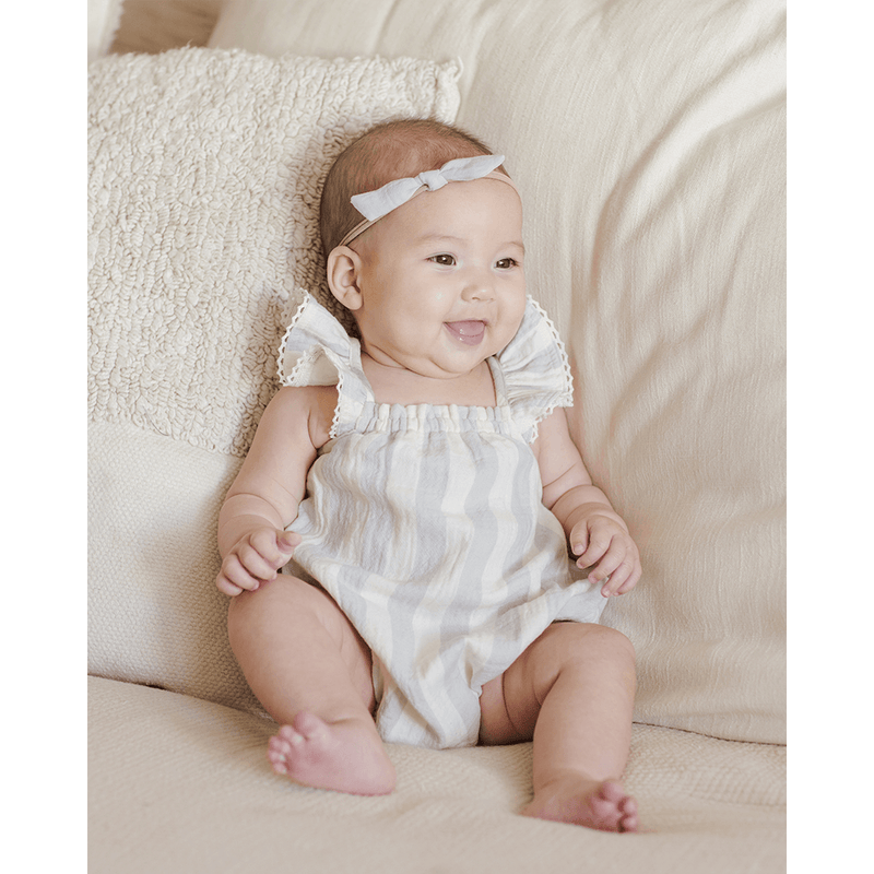 Quincy Mae Bonnie Romper - Sky Stripe