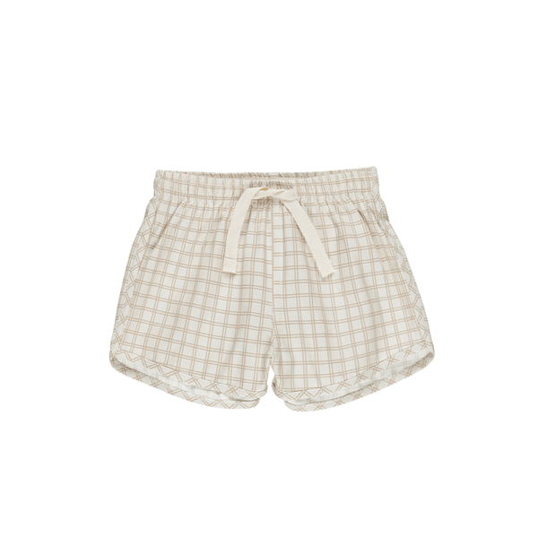 Quincy Mae Boys Swim Short - Oat Check