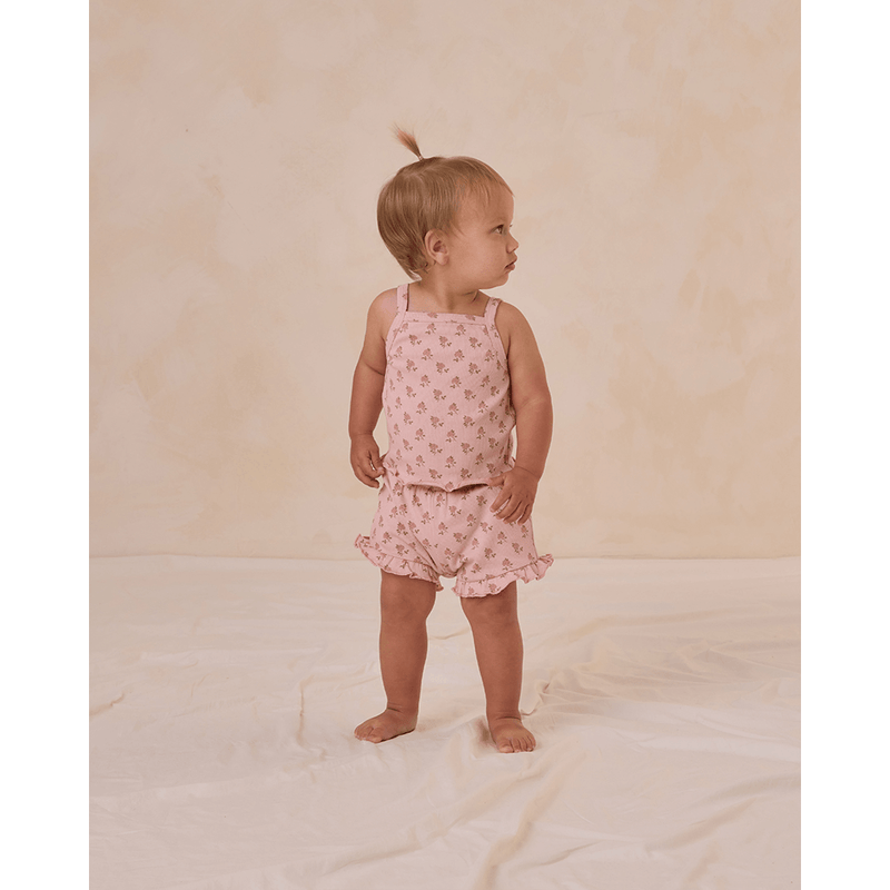 Quincy Mae Evie Tank + Shortie Set - Roses