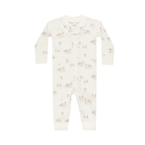 Quincy Mae Zip Longsleeve Sleeper - Swans