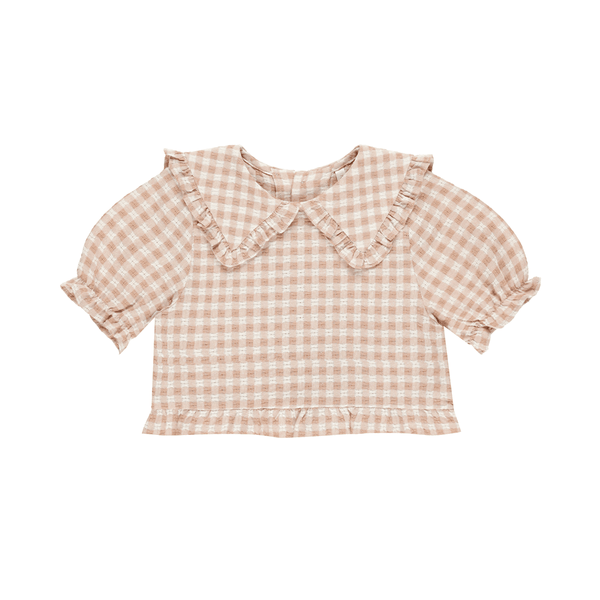 Rylee + Cru Prairie Blouse - Pink Gingham