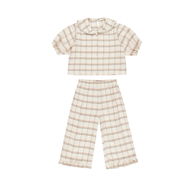 Rylee + Cru Ruffle Pajamas - Holiday Plaid