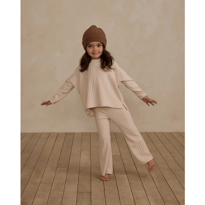 Rylee + Cru Cozy Rib Knit Set - Shell