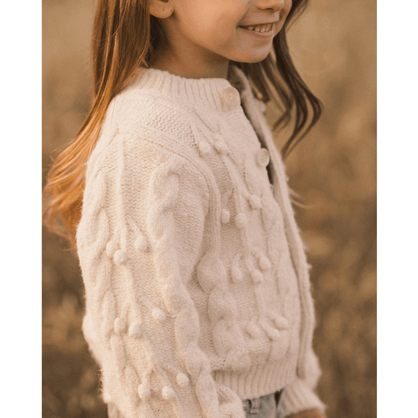 Rylee + Cru Bobble Cardigan - Natural