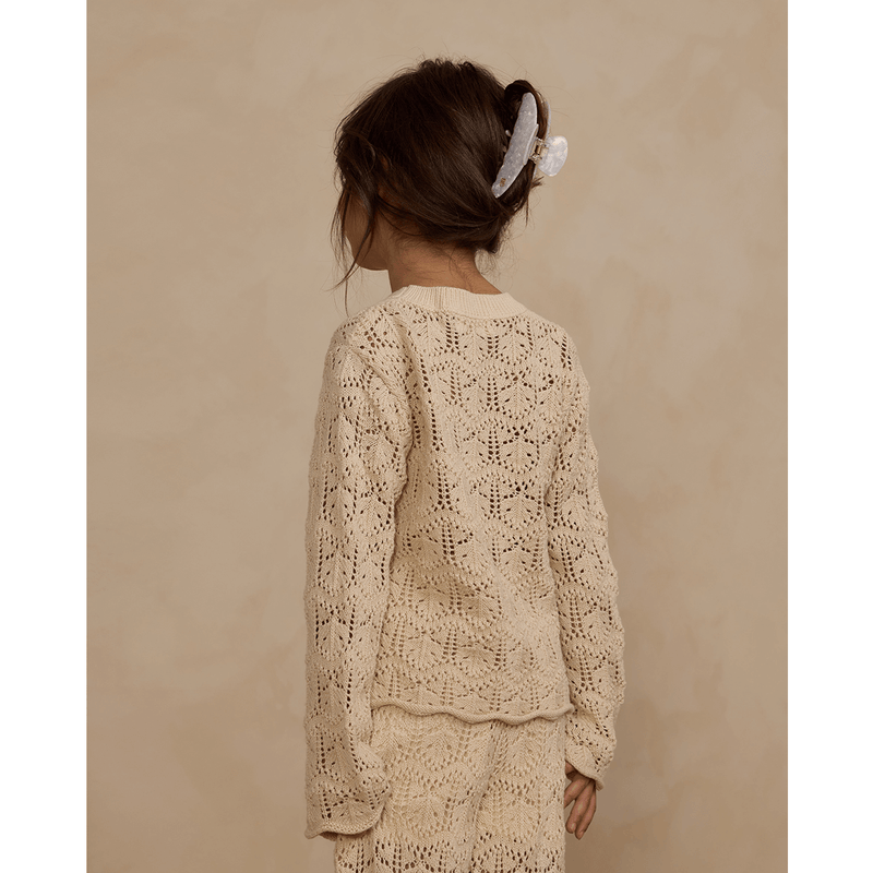 Rylee + Cru Crochet Knit Pullover - Natural