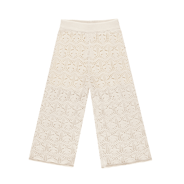 Rylee + Cru Crochet Knit Pant - Natural