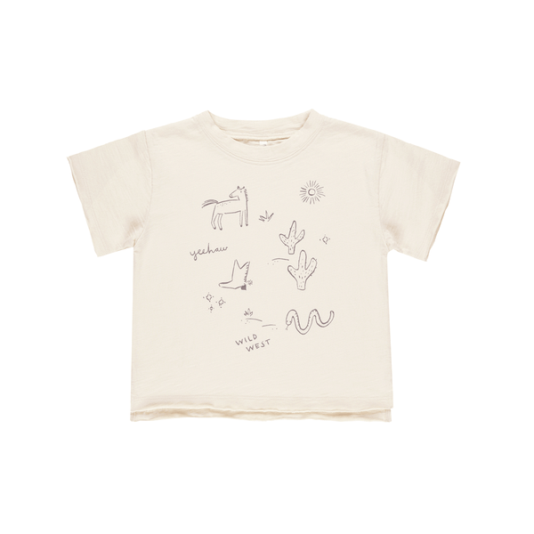 Rylee + Cru Raw Edge Tee - Wild West