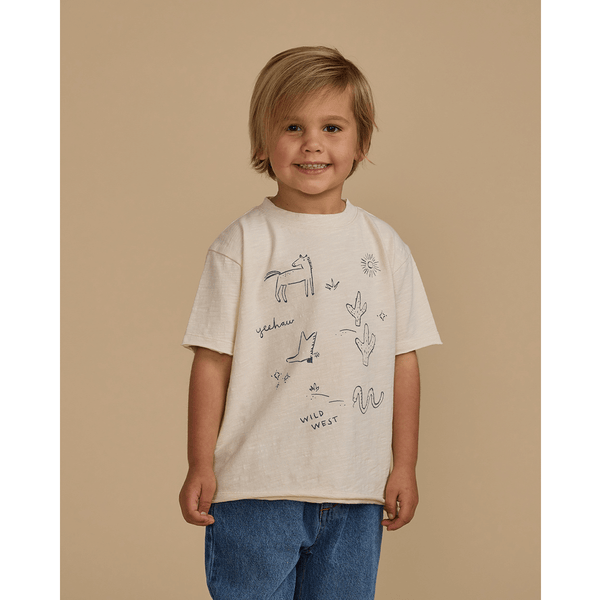 Rylee + Cru Raw Edge Tee - Wild West