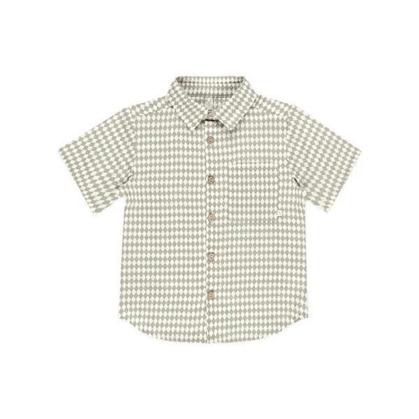 Rylee + Cru Collared Short Sleeve Shirt - Laurel Diamond